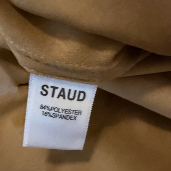 Staud Caramel Tan Poly Suede Retro Midi Maxi Pencil Column Skirt, Size 2 EUC - Picture 13 of 15